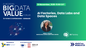 EBDVF 2025 session: AI Factories, Data Labs and Data Spaces