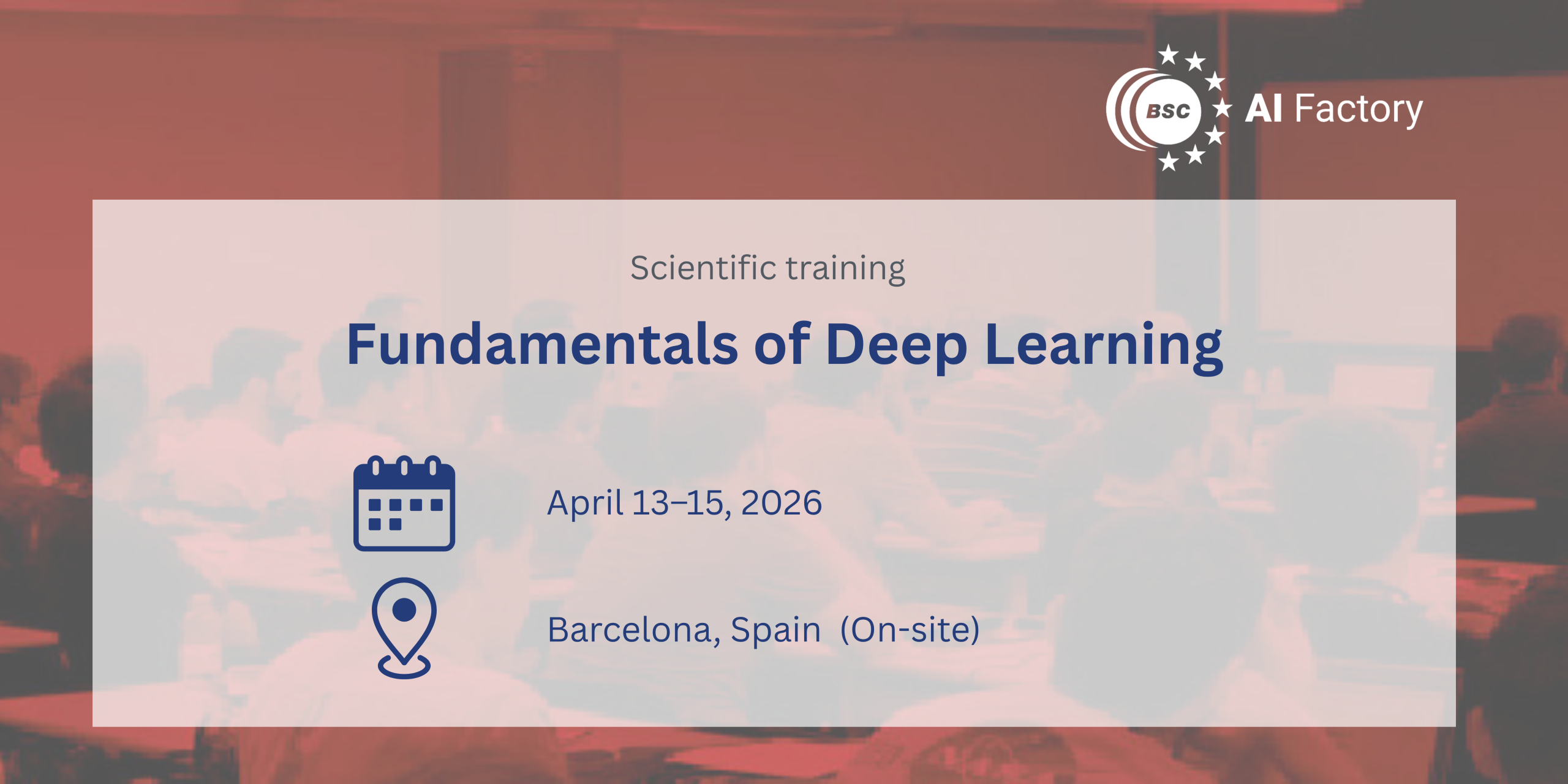 Fundamentals of Deep Learning BSC AI Fcatory training for Researchers