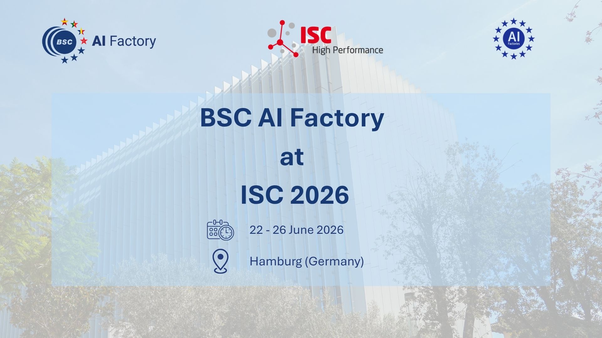 ISC 2026 - BSC AI Factory